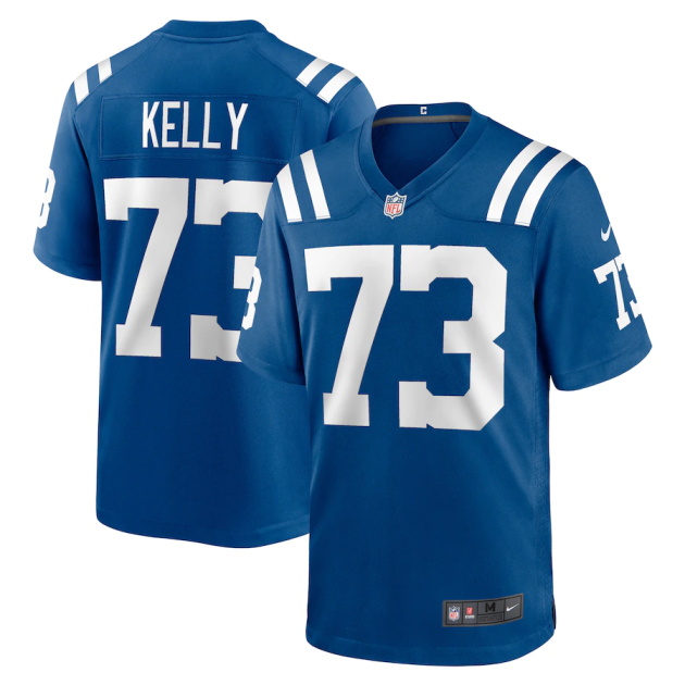 mens nike dennis kelly royal indianapolis colts game player jersey
